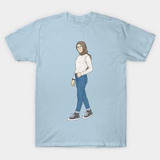 Hijab Girl And Jeans T-Shirt